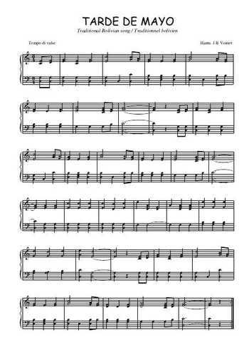 Téléchargez l'arrangement pour piano de la partition de Tarde de mayo en PDF